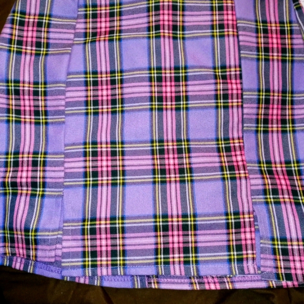 Plaid mini skirt